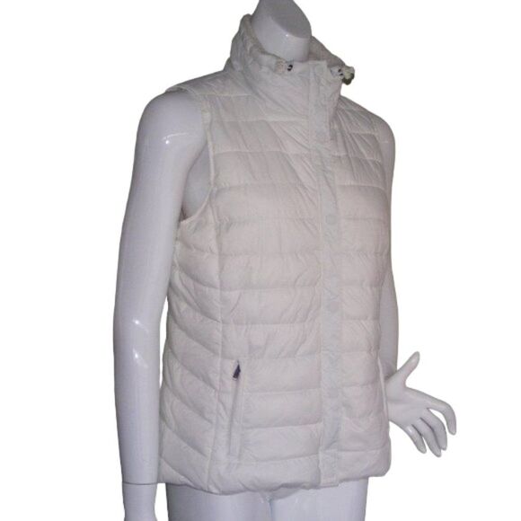 CALVIN KLEIN Puffer Vest, M, Winter White, Sherpa collar, Zipper front/flap - Picture 2 of 12